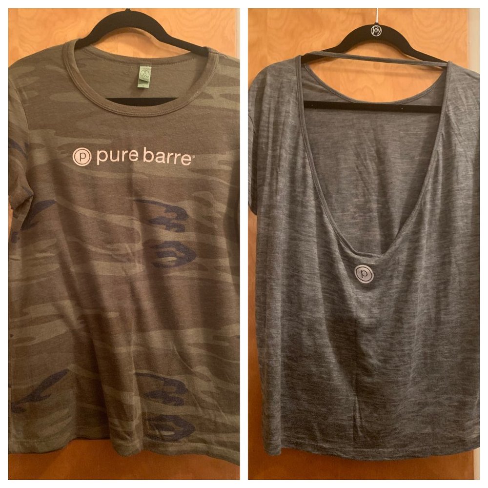 2 Pure Barre women's SS tops L